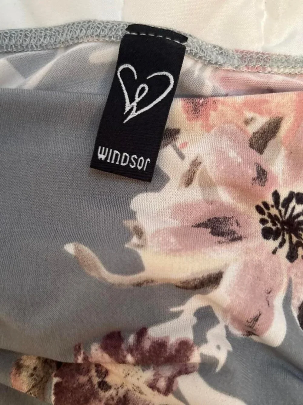 Windsor gray floral maxi dress